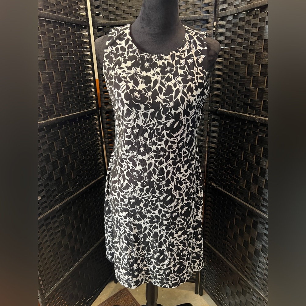 Tommy Hilfiger Black and White Sleeveless Dress